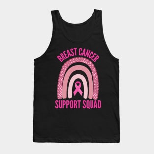 Breast Cancer Support Squad Pink Rainbow Tank Top